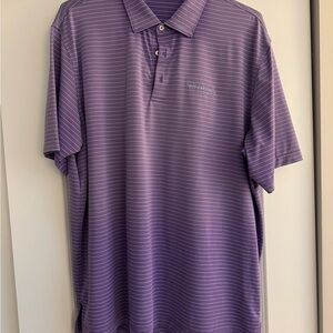 Purple Striped Men's Polo Shirt